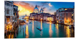 Foam board print Grand Canal in Venice at night, Italy