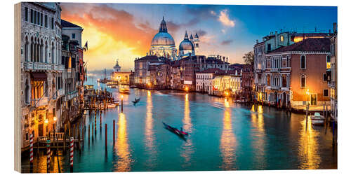 Puutaulu Grand Canal in Venice at night, Italy