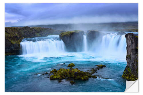 Selvklebende plakat Godafoss