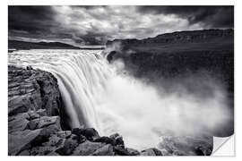 Selvklebende plakat Dettifoss