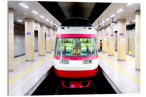 Stampa su plexi-alluminio Treno panoramico da Yudanaka a Nagano in Giappone