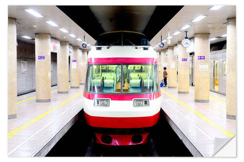 Wall sticker Panoramic train from Yudanaka to Nagano in Japan