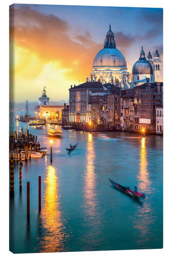 Canvas print Grand Canal with Santa Maria della Salute in Venice, Italy