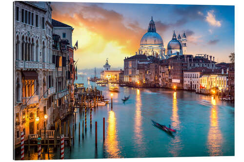 Gallery print Grand Canal at sunset in Venice, Italy