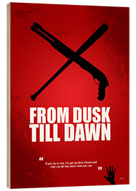 Wood print From Dusk Till Dawn - Alternative Fanart