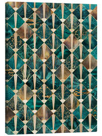 Leinwandbild Art Deco Tiles   Ocean