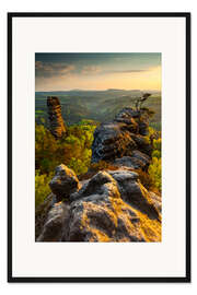 Gerahmter Kunstdruck Sächsische Schweiz - Frühling