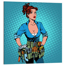 Magnettafel Handwerkerin