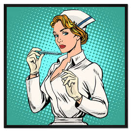 Gerahmter Kunstdruck Krankenschwester