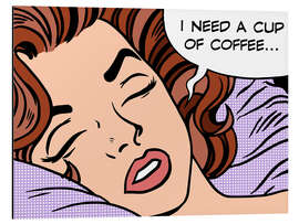 Magnettafel Ich brauche eine Tasse Kaffee