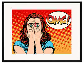 Gerahmter Kunstdruck OMG!