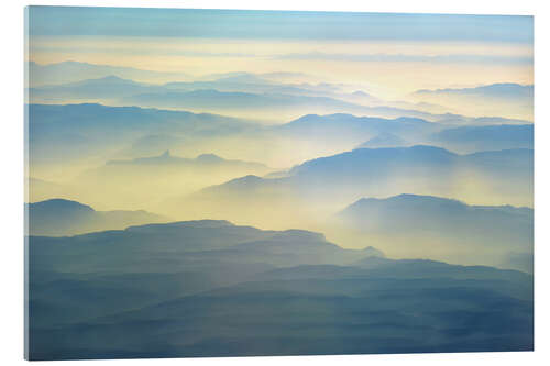 Obraz na szkle akrylowym Mountains in the morning fog in south-east Afghanistan