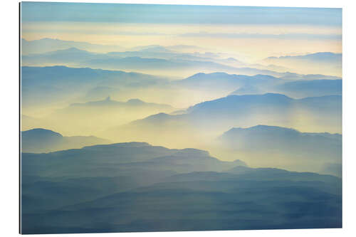 Gallery print Mountains in the morning fog in south-east Afghanistan