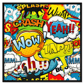 Gerahmter Kunstdruck Sprechblasen