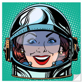 Selvklebende plakat Happy astronaut