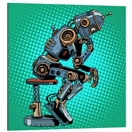 Magnettafel melancholischer Roboter