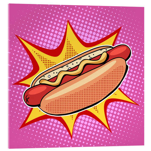 Acrylic print hot dog