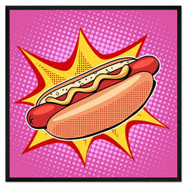 Gerahmter Kunstdruck Hot Dog
