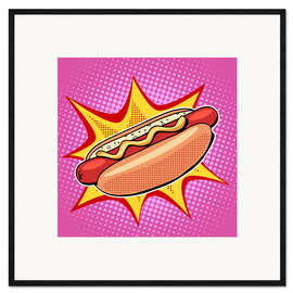 Framed art print hot dog