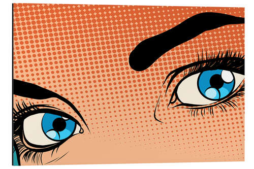 Aluminium print pair of eyes