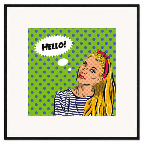 Impresión de arte enmarcada Flirty
