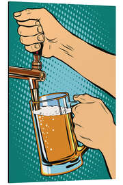 Magnettafel Bier zapfen