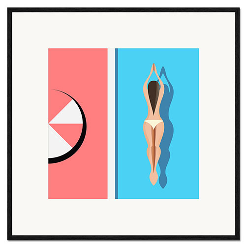 Framed art print Swimming girl