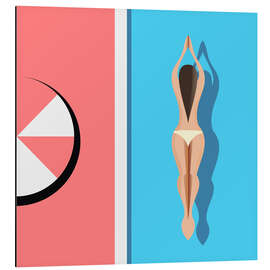 Magnettafel Swimming girl