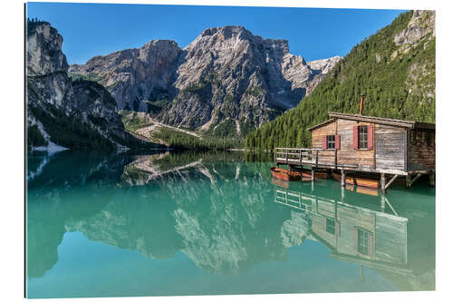 Tableau en plexi-alu Braies Lake South Tyrol II