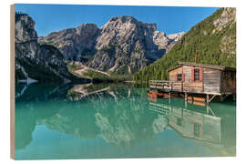 Holzbild Pragser Wildsee Südtirol II