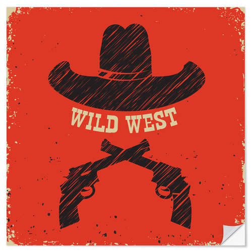 Sticker mural Wild West