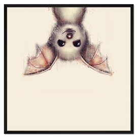 Gerahmter Kunstdruck Hängende Fledermaus