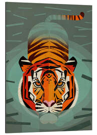 Magnettafel Schwimmender Tiger