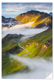 Selvklebende plakat Alpine road - High Tauern