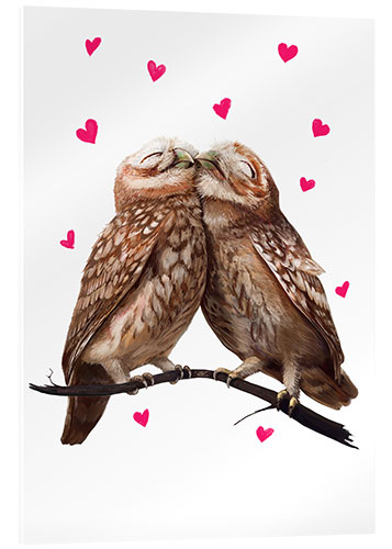 Akrylbilde Loving owls