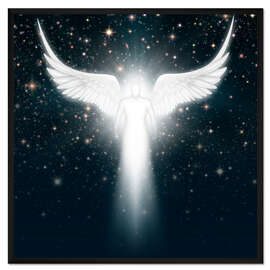 Gerahmter Kunstdruck Weißer Engel