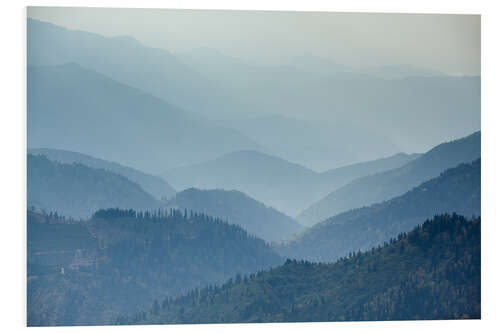 Quadro em PVC Mountain Landscape in the Mist