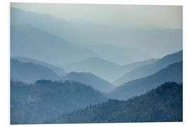 Foam board print Mountain Landscape in the Mist