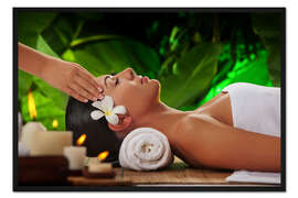 Gerahmter Kunstdruck Kopfmassage