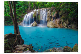 Foam board print Erawan waterfall