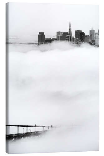 Tableau sur toile San Francisco disparaissant dans le brouillard