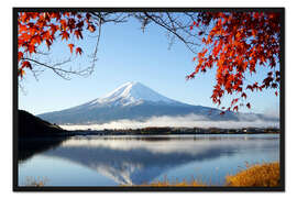 Gerahmter Kunstdruck Fujiyama im Herbst