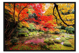 Gerahmter Kunstdruck Japanischer Garten