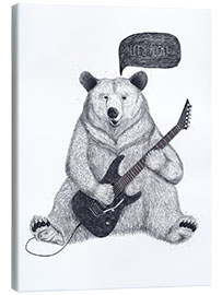 Canvas print  Rocking bear with electric guitar - Valeriya Korenkova