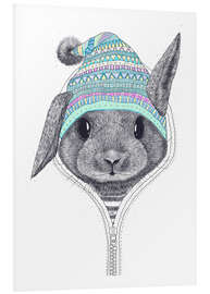 Tableau en PVC Lapin avec une capuche