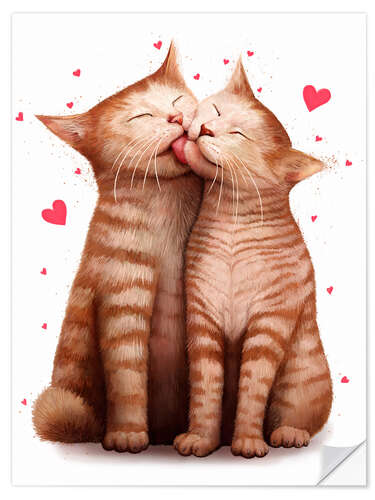 Wandsticker Katzen-Pärchen