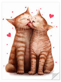 Wandsticker Katzen-Pärchen