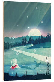Hout print A Mermaids Dream