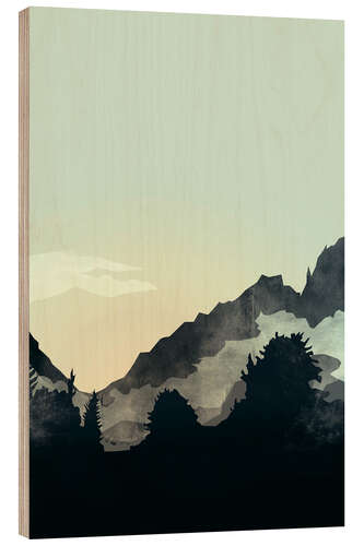 Tableau en bois Misty Mountain