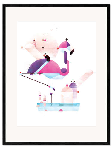 Impresión de arte enmarcada PlacidoFlamingo